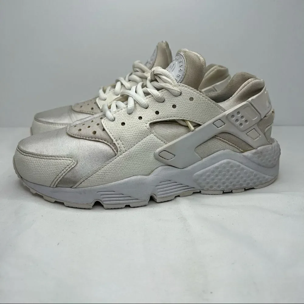 Nike Air Huarache Run Triple White 634835-108‎ Womens 6.5